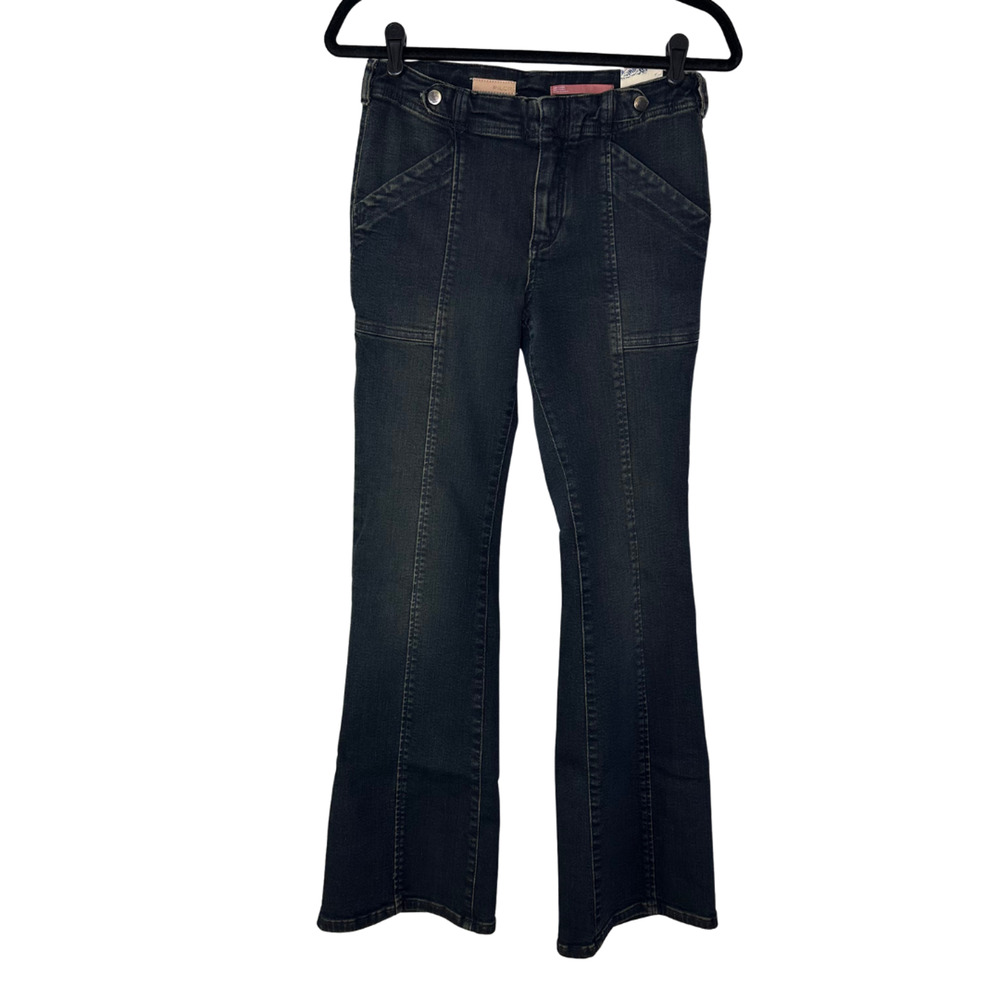 Pilcro Anthropologie Jeans Womens 26‎ Demilune Boot Flare Dark Wash Denim NWT